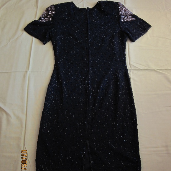 Laurence Kazar Beaded Cocktail Dress - Picture 8 of 8